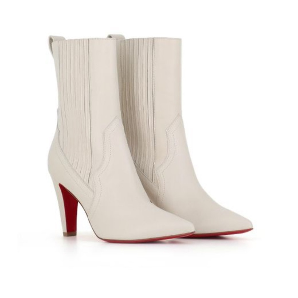 NWT Christian Louboutin ivory boots, 41